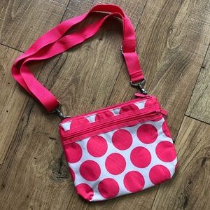 Thirty-One Mini Cross Body Purse Coral Mod